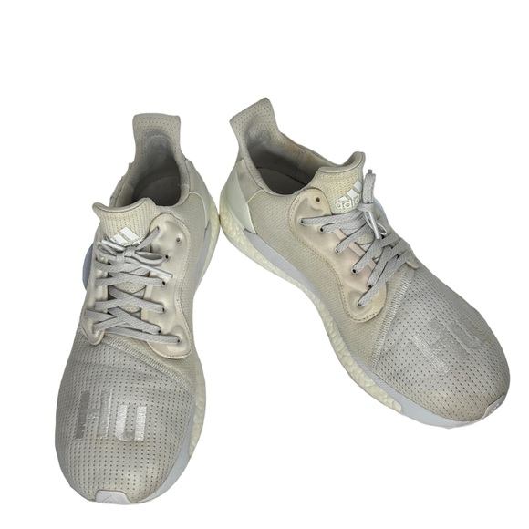 Adidas Boost X Pharrell Williams White Solar HU Glide Mesh Low Top Shoes Size 12 - Picture 10 of 13